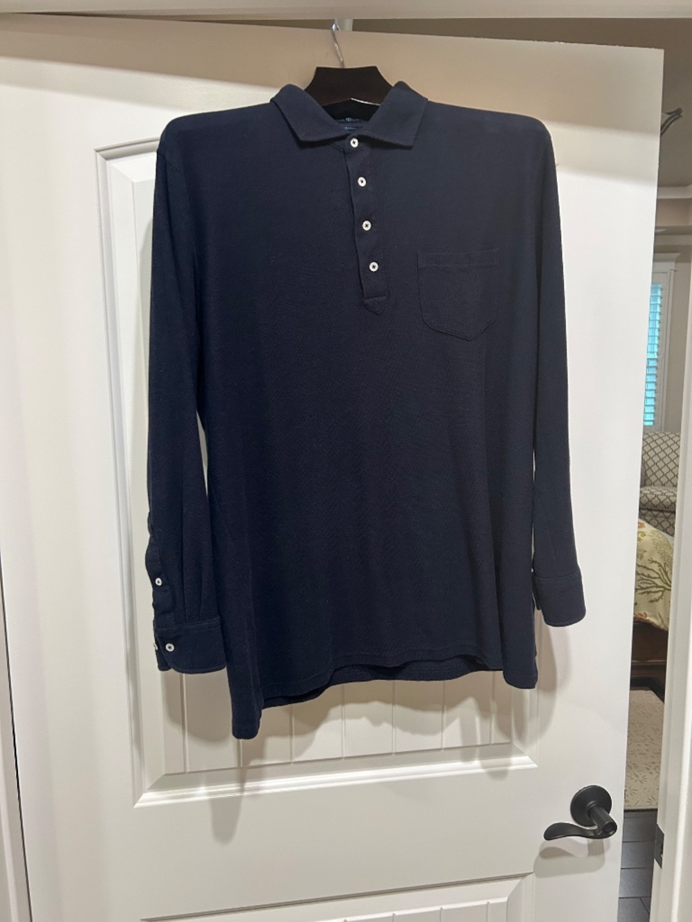 Peter Millar Amble Long Sleeve Polo, Size L, $54, Original $278
